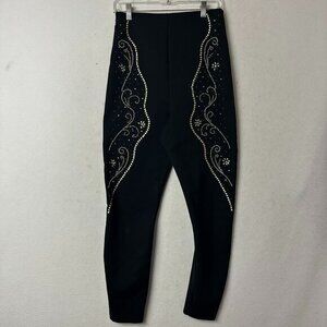 Asos Pants Womens 6 Black gold studded slim leg‎ western art to wear glam
